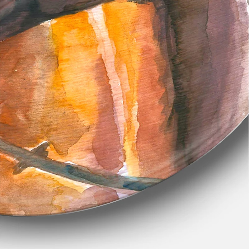 Designart - Portrait of A Brown Horse - Farmhouse Metal Circle Wall Art