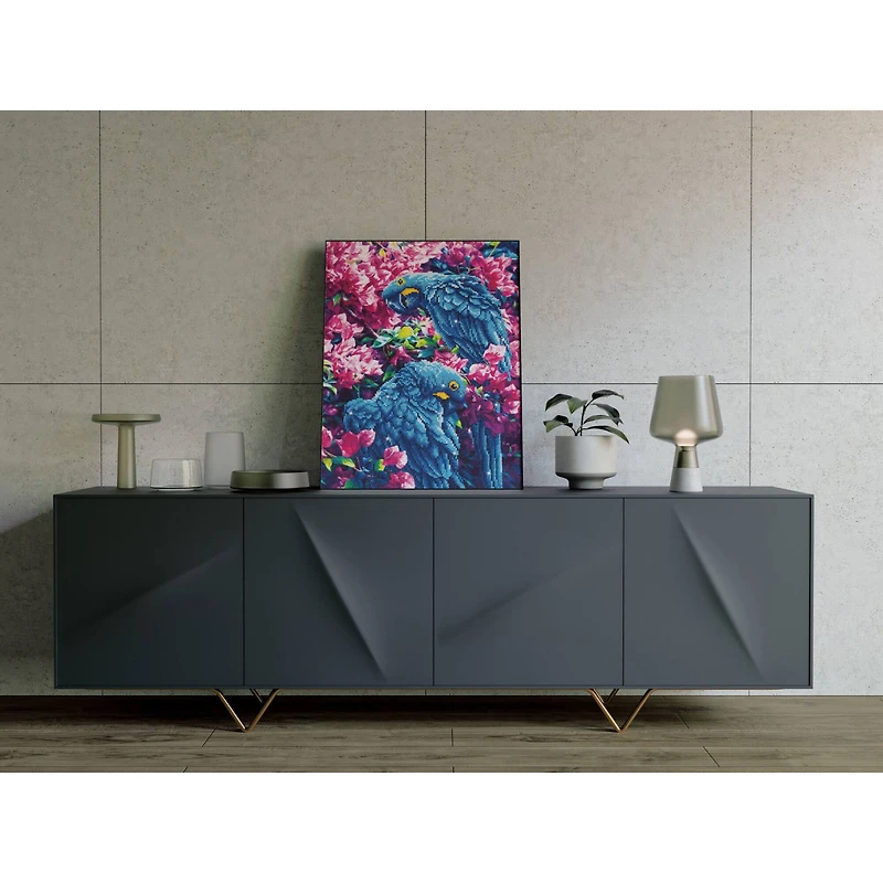 Diamond Dotz® Intermediate Blue Parrots Diamond Painting Kit