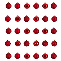 30ct. 2.5" Red Shatterproof Christmas Ornaments