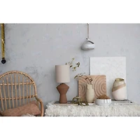 Hello Honey® 10" Cream Sand Finish Modern Stoneware Vase