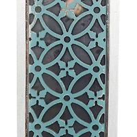 Set of 2 White Wood Glam Wall Decor, 12" x 43"