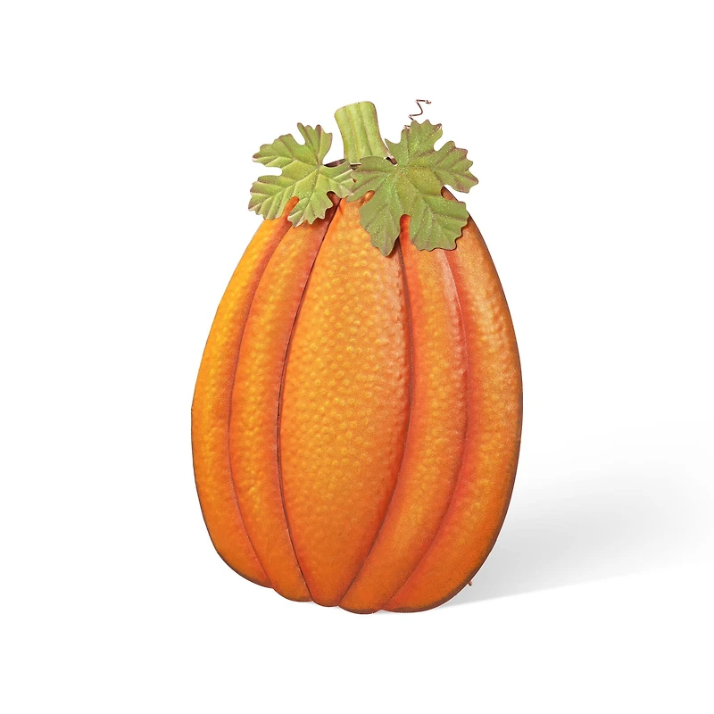 Glitzhome® 3ft. Fall Metal Embossed Glitter Pumpkin Yard Stake