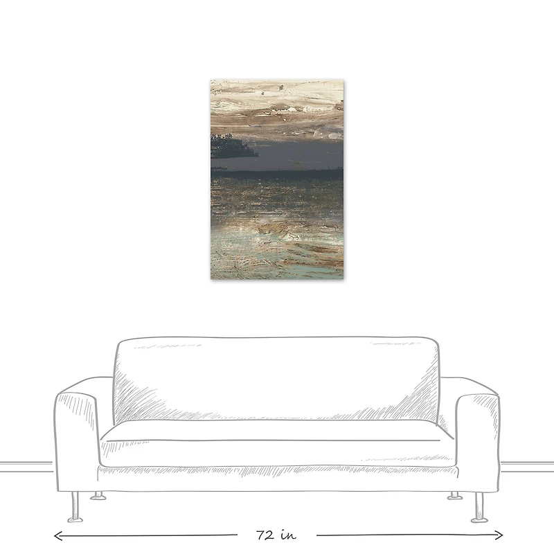 Ominous Abstract Seascape 24" x 36" Canvas Wall Art