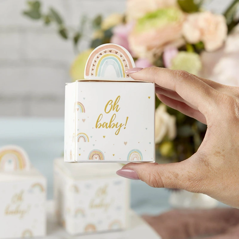 Kate Aspen Boho Rainbow Baby Favor Box Set, 24ct.