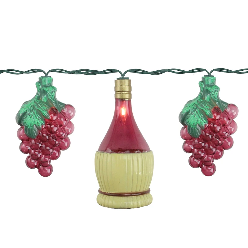 10ct. Grape & Wine Bottle Summer Garden Patio String Lights