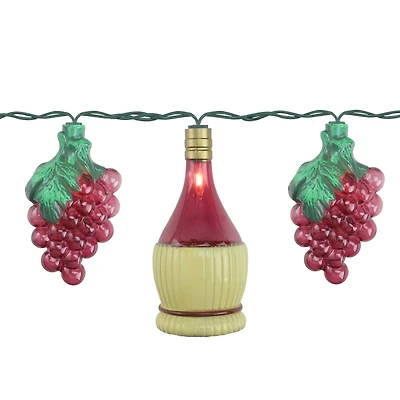 10ct. Grape & Wine Bottle Summer Garden Patio String Lights