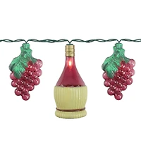 10ct. Grape & Wine Bottle Summer Garden Patio String Lights
