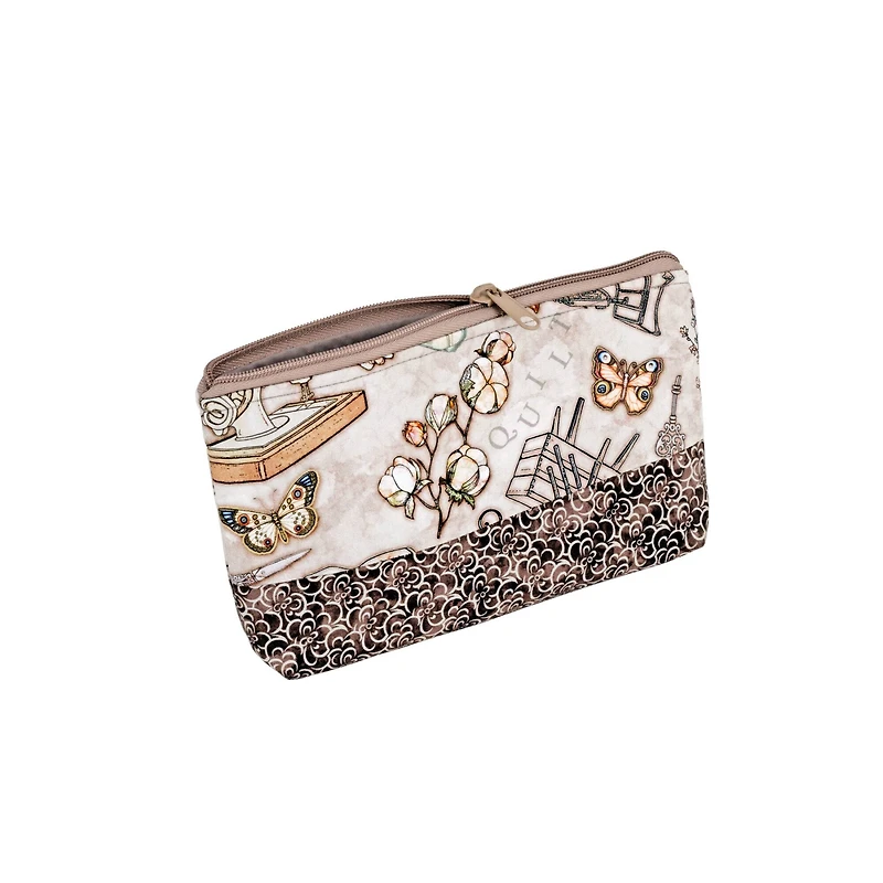 Dritz® Neutral Sewing Large Rectangular Sewing Basket With Zippered Case