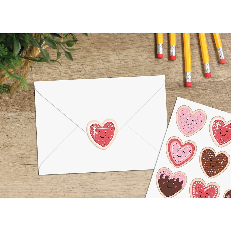 Teacher Created Resources® Frosted Heart Cookies Stickers, 72 Per Pack, 12 Packs total of 864
