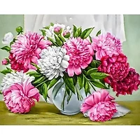 Wizardi Vibrant Peonies Diamond Painting Kit
