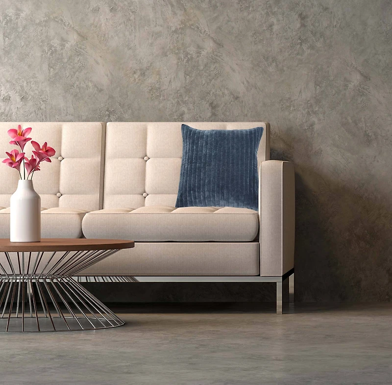 Hello Honey® 20" Square Quilted Velvet Pillow Cover with Channel Stitch