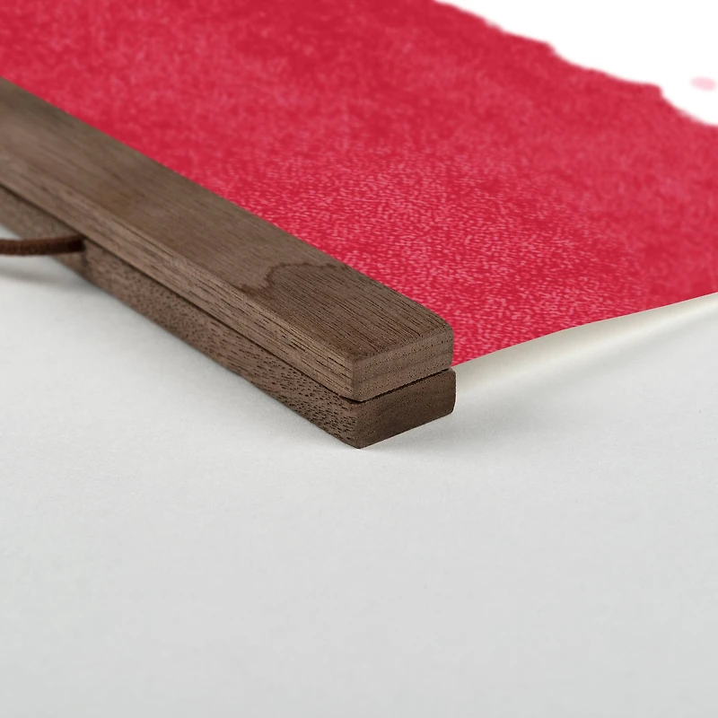 Santa Face 16x20 Teak Hanging Canvas