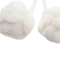 18" White Faux Fur Stocking with Pom Poms by Ashland®