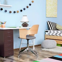 Simple Designs™ 11.5" Football Base Table Lamp with White Shade Brown Trim