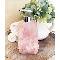 Rose Quartz Stone Soap Dispenser
