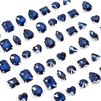 CousinDIY Silver Blue Zircon Glass Sew-On Rhinestones, 56ct.