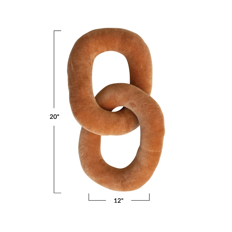 Hello Honey® Gold Cotton Velvet Chain Link Pillow