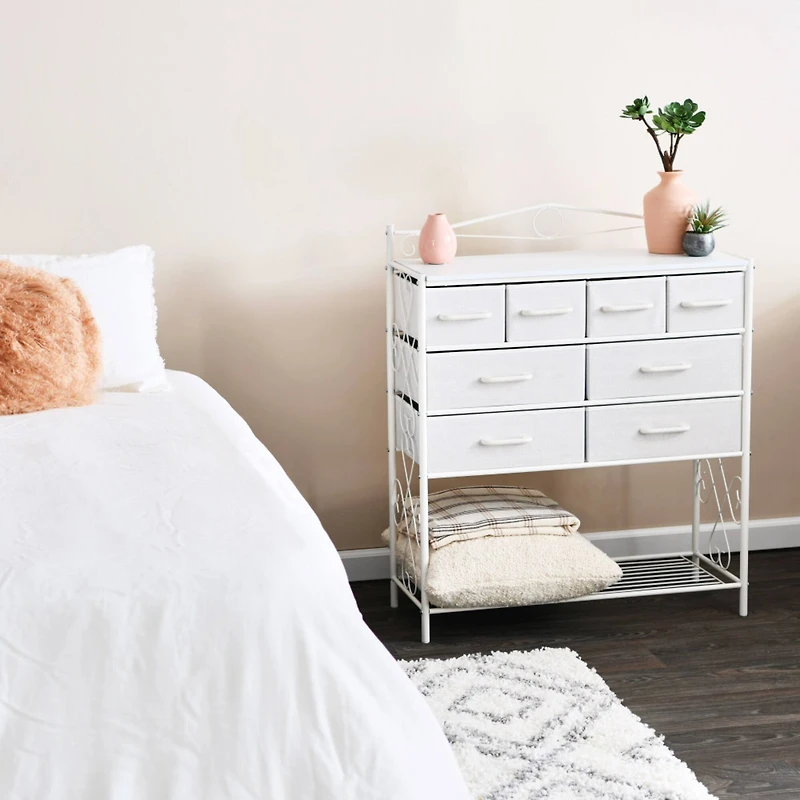 Household Essentials Victoria 8-Drawer Dresser with Shelf
