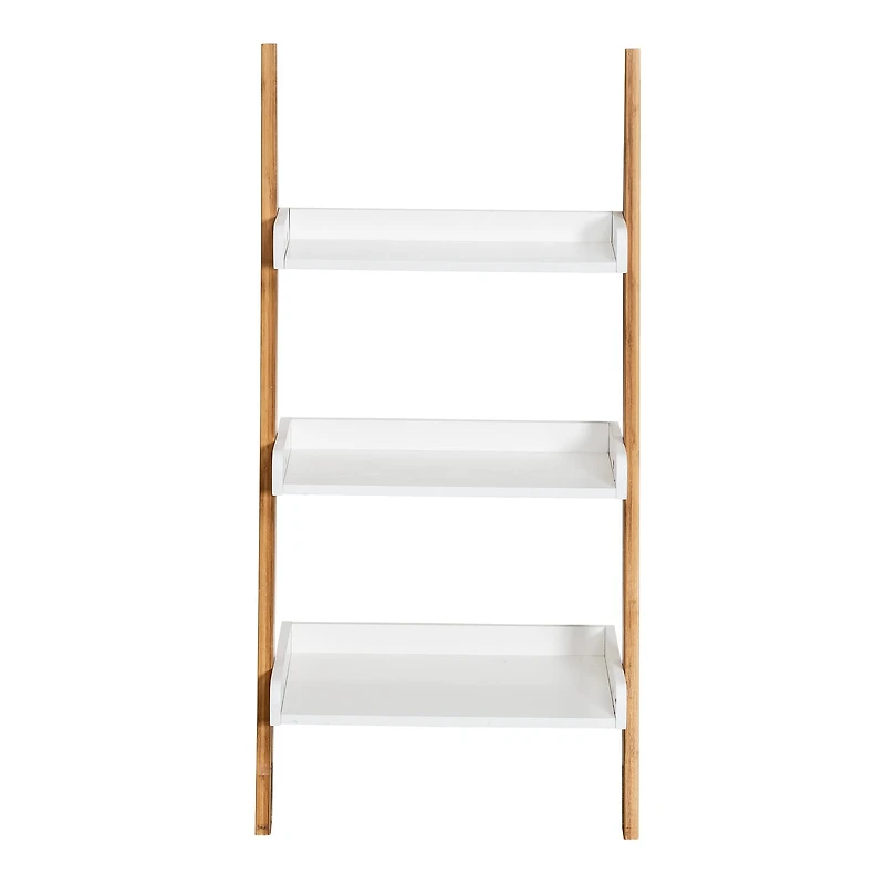 Honey Can Do White 3-Tier Leaning Ladder Shelf