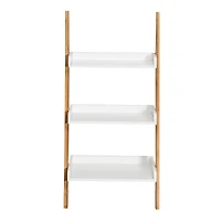 Honey Can Do White 3-Tier Leaning Ladder Shelf