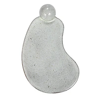 Hello Honey® 10.25" Cream Reactive Glaze Stoneware Tray with Ball