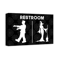 Halloween Restroom Canvas Wall Art