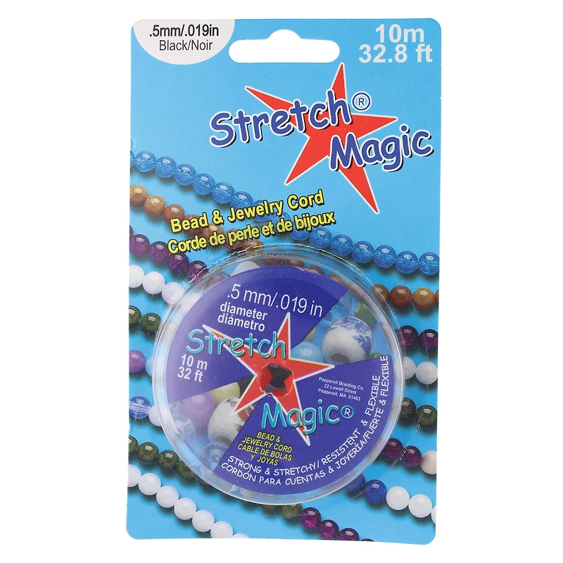 Stretch Magic® 0.5mm Black Bead & Jewelry Cord
