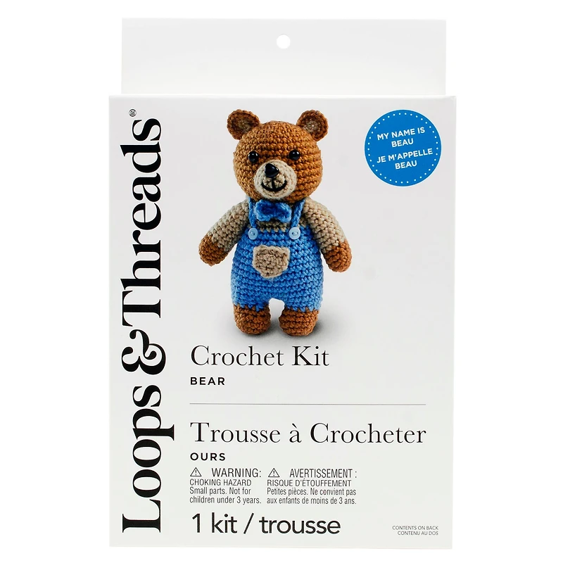 6 Pack: Intermediate Bear Amigurumi Crochet Kit by Loops & Threads®