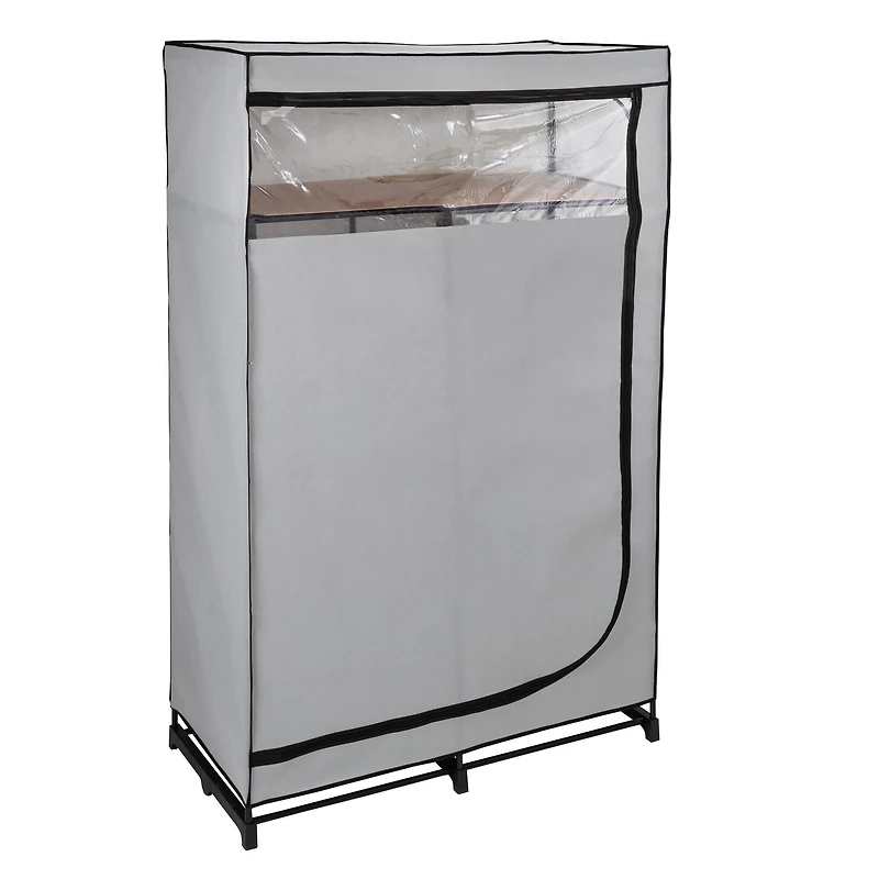 Honey Can Do 46'' Gray Portable Wardrobe Closet