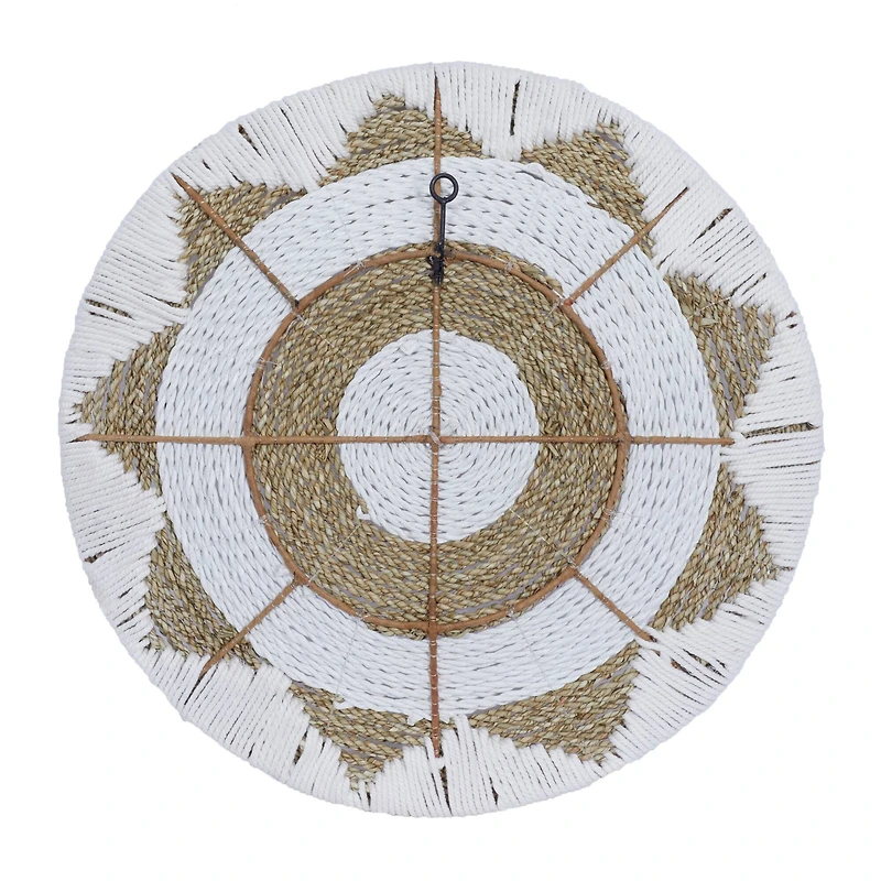 Set of 3 White Cotton Coastal Style Wall Decor 24", 20", 16"