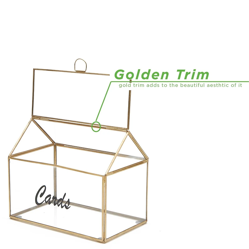 Mind Reader Clear Glass Card Box