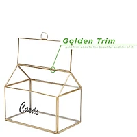 Mind Reader Clear Glass Card Box