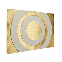 Gold Modern Abstract Wall Decor, 32" x 1" x 16"