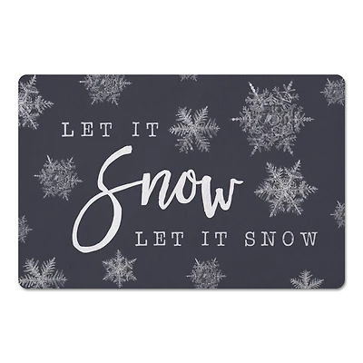 Let It Snow 27x18 Floor Mat