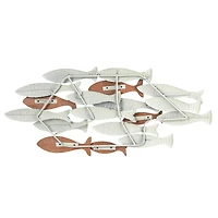 Hello Honey® Hand-Stamped Metal School of Fish Wall Décor