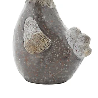 Grey Polystone Country Birds Garden Sculpture, 8" x 5" x 13"