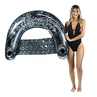 PoolCandy Glitterfied® 48" Black Onyx Glitter Sun Chair