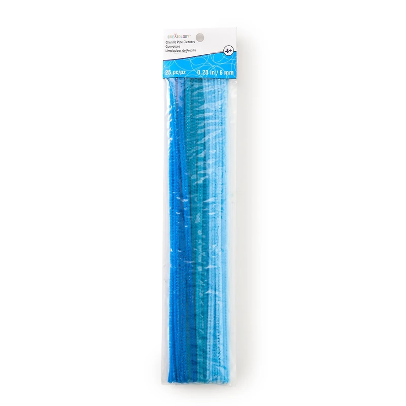 Mixed Blue Chenille Pipe Cleaners, 25ct. by Creatology™