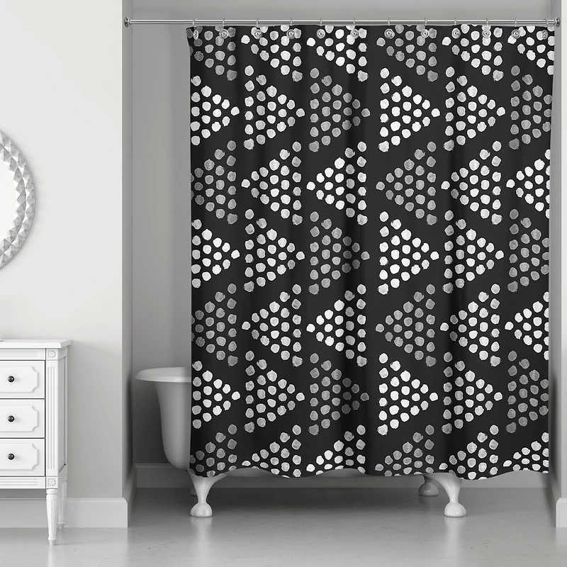 Dotted Triangle Shower Curtain