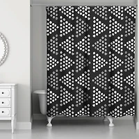 Dotted Triangle Shower Curtain