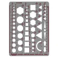 Pickett General Purpose Inking Template, 6" x 8"