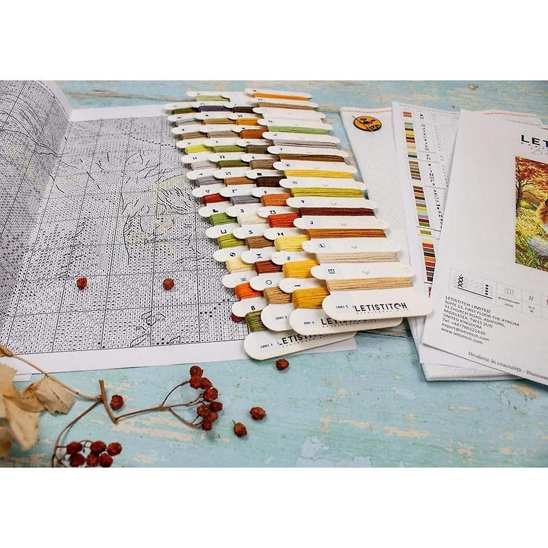 LetiStitch A Friend for Little Fox Counted Cross Stitch Kit