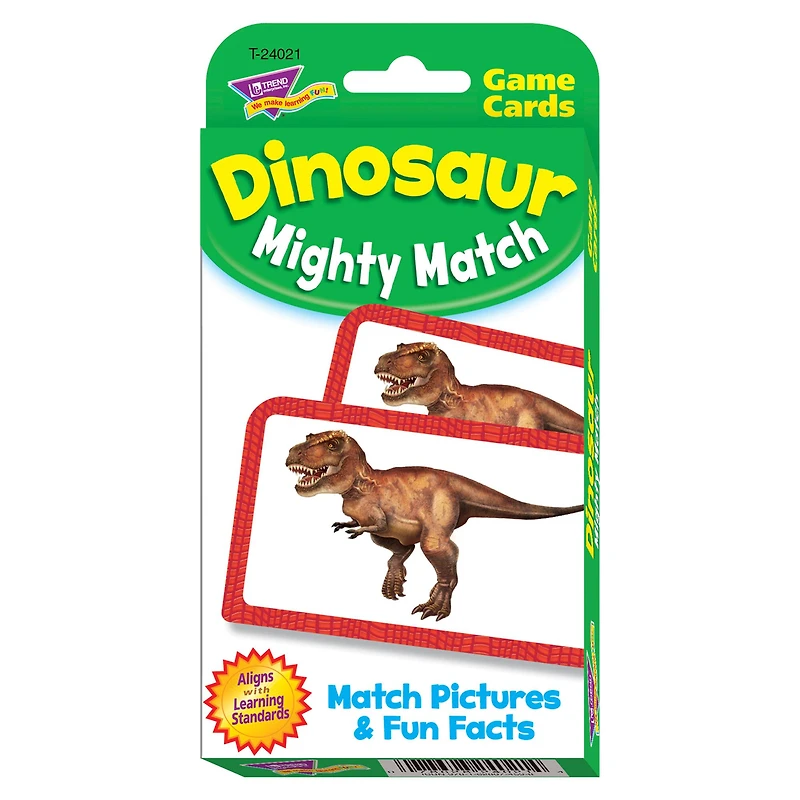 TREND Enterprises® Dinosaur Mighty Match Challenge Cards®, 12 Packs
