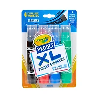 Crayola® Project™ Classic Chisel Tip XL Poster Markers, 4ct.