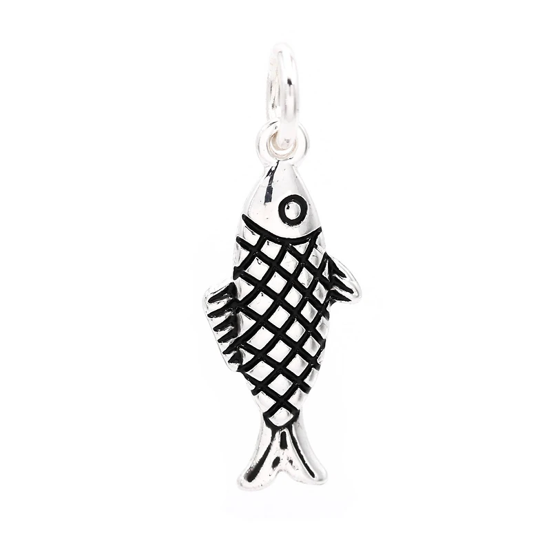 Silver Plated Fish Charm by Bead Landing™