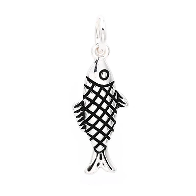 Silver Plated Fish Charm by Bead Landing™