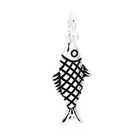Silver Plated Fish Charm by Bead Landing™