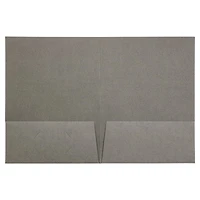 JAM Paper Gray 2-Pocket Textured Linen Business Folders, 25ct.