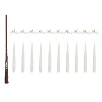 10ct. Warm White Flickering LED Hanging White Candles with Remote by Ashland®