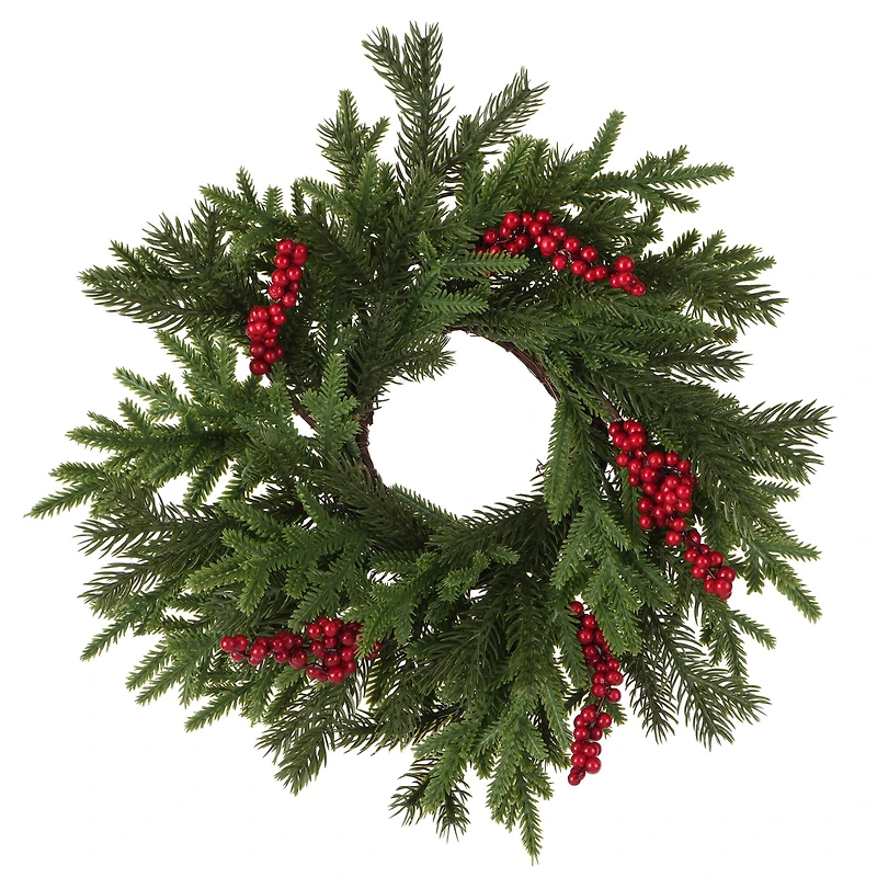 12" Mini Pine & Berry Wreath by Ashland®